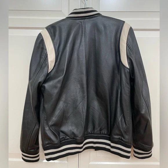 Bolongaro Trevor 100% Sheep Leather Bomber Jacket. Size Small.